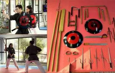 ¿Por qué en los Dojo tradicionales y especialmente en Okinawa hay armas en la sala central o bien en la muralla principal?